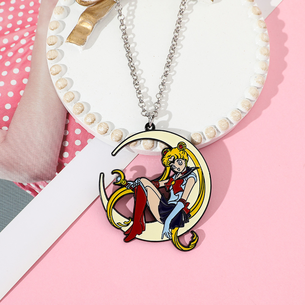 Sweet Anime Metal Enamel Neckl - Jewelry Making Necklaces avis et prix