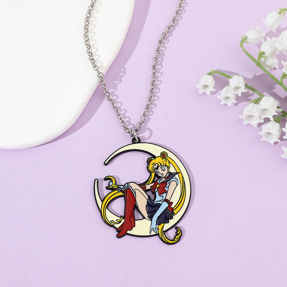 Sweet Anime Metal Enamel Neckl - Jewelry Making Necklaces avis et prix