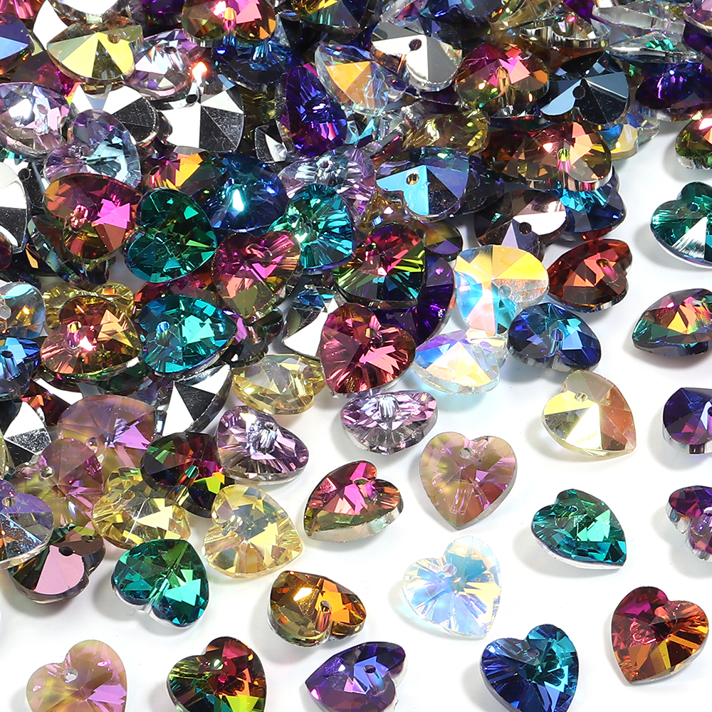 10Pcs Aurora Color Heart Shape - Jewelry Making Beginners avis et prix
