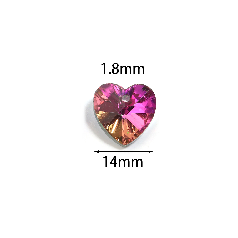 10Pcs Aurora Color Heart Shape - Jewelry Making Beginners avis et prix
