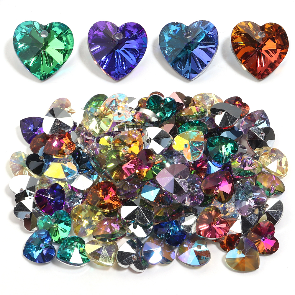 10Pcs Aurora Color Heart Shape - Jewelry Making Beginners avis et prix