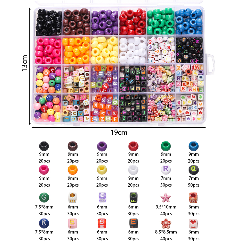 680pcs/Box Colorful Acrylic Po - Jewelry Making Beginners avis et prix