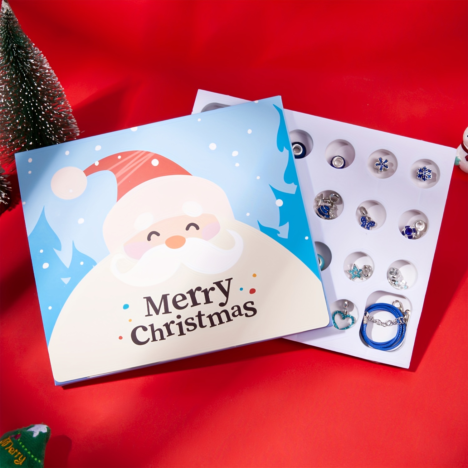 Blue Santa Claus Series Countd - Jewelry Making Advent Calendar avis et prix