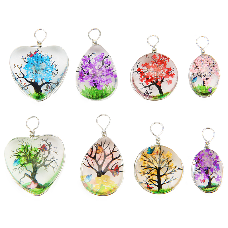 5pcs Colorful Tree Crystal Gla - Jewelry Making Beginners avis et prix
