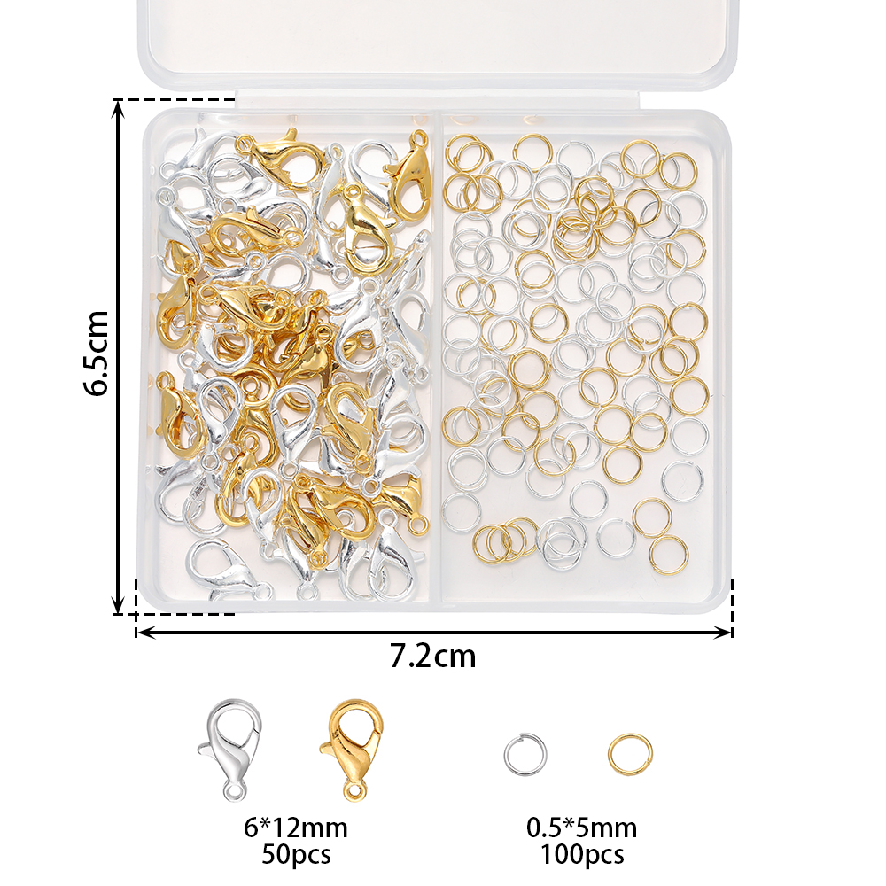 1Box/Lot 2-Grid 18K Gold Color - Jewelry Making Rings avis et prix