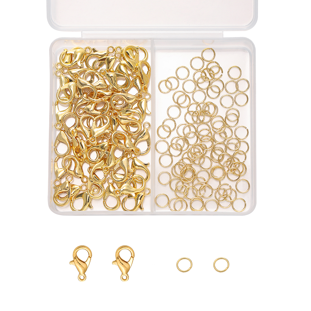 1Box/Lot 2-Grid 18K Gold Color - Jewelry Making Rings avis et prix