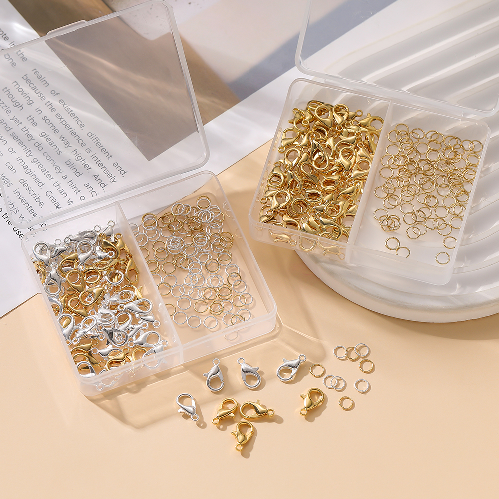 1Box/Lot 2-Grid 18K Gold Color - Jewelry Making Rings avis et prix