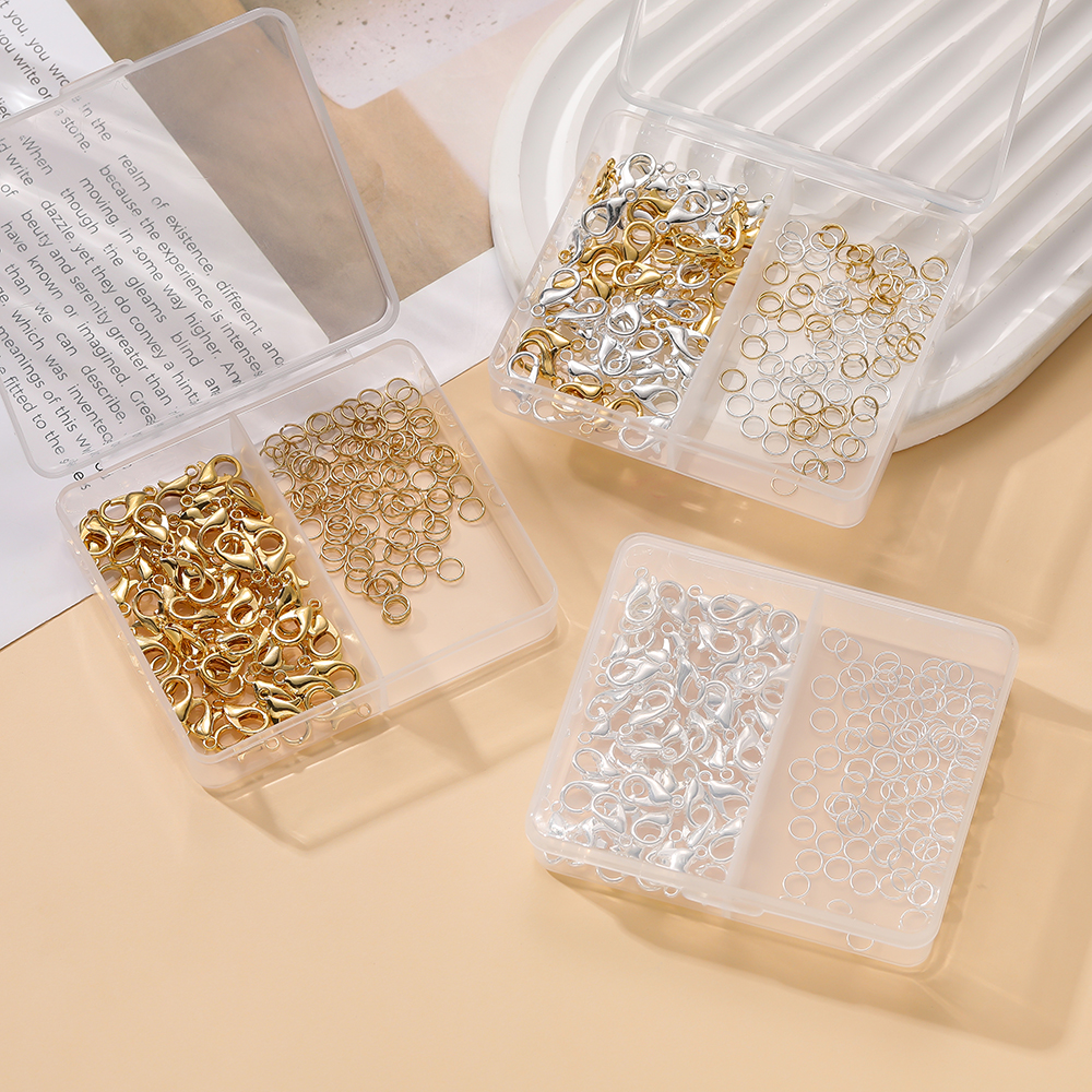1Box/Lot 2-Grid 18K Gold Color - Jewelry Making Rings avis et prix