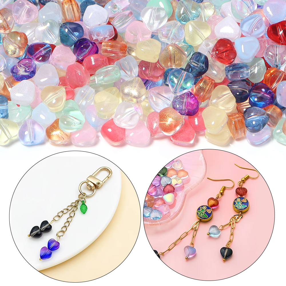 50pcs/lot 6mm Love Shape Czech - Jewelry Making Beginners avis et prix