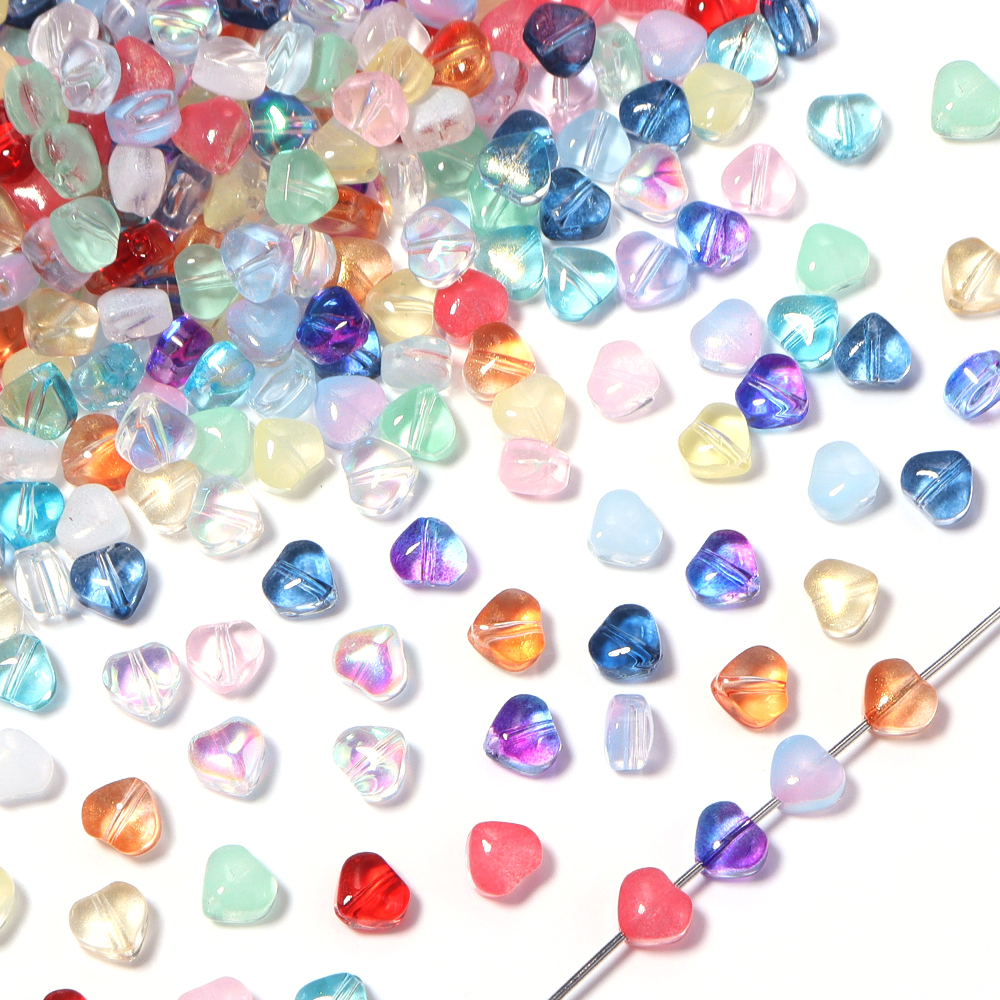 50pcs/lot 6mm Love Shape Czech - Jewelry Making Beginners avis et prix