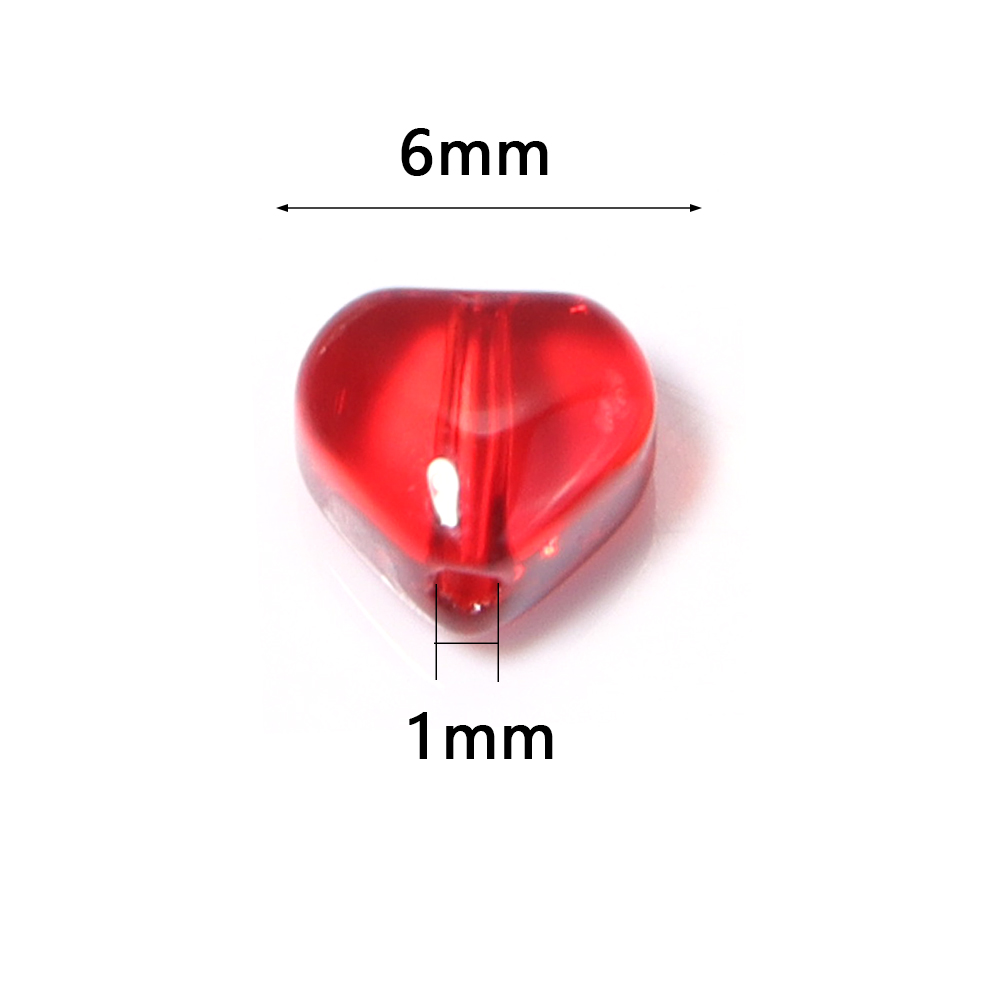 50pcs/lot 6mm Love Shape Czech - Jewelry Making Beginners avis et prix