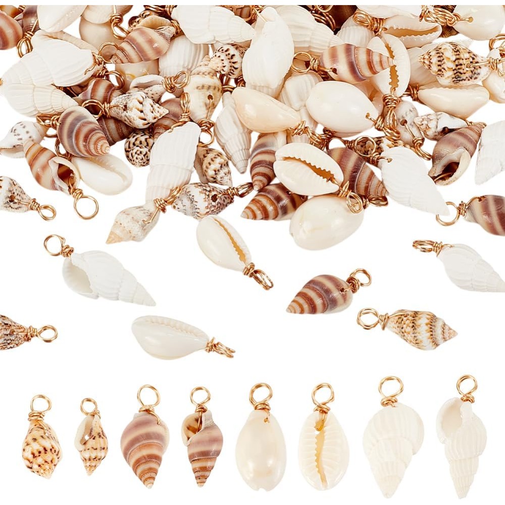 100pcs 4 Styles Natural Shell  - Jewelry Making Beginners avis et prix