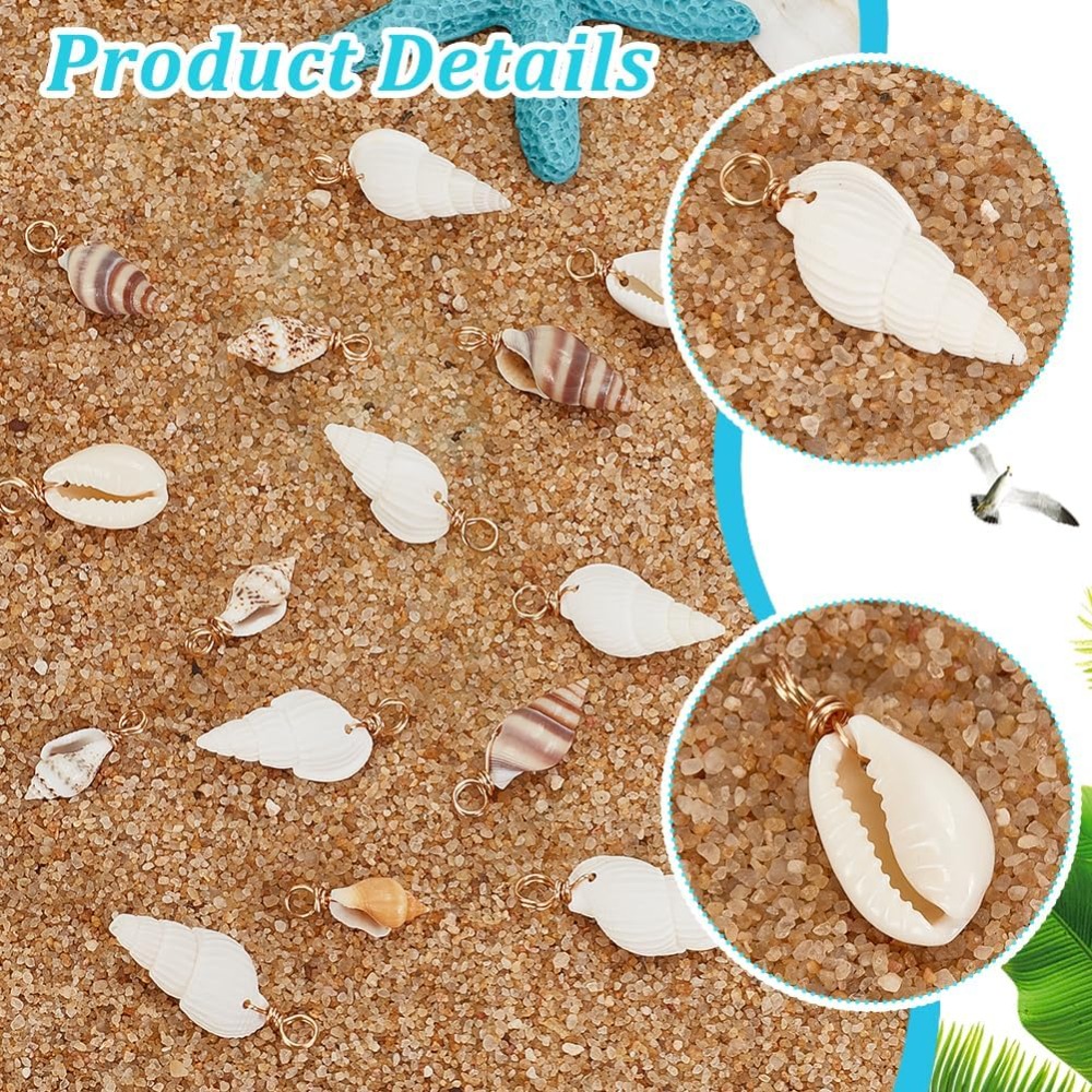 100pcs 4 Styles Natural Shell  - Jewelry Making Beginners avis et prix