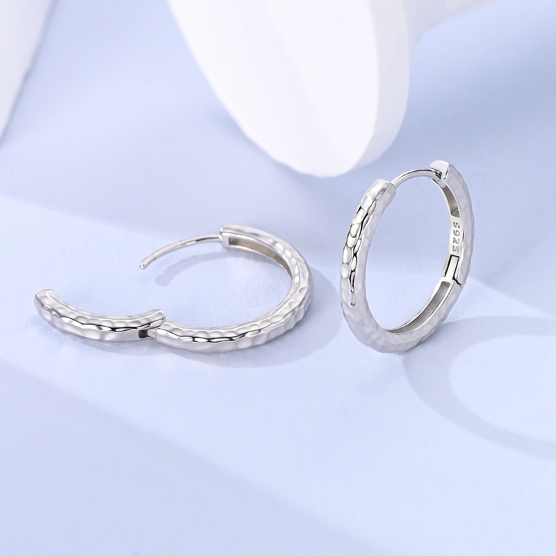 925 Sterling Silver Earrings W - Jewelry Making Hammer avis et prix