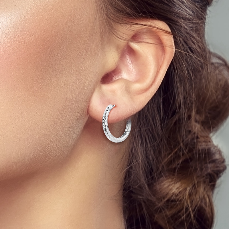 925 Sterling Silver Earrings W - Jewelry Making Hammer avis et prix