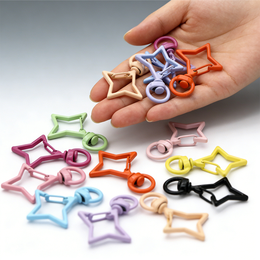 5pcs 38x26mm Colorful Star Rho - Jewelry Making Rings avis et prix