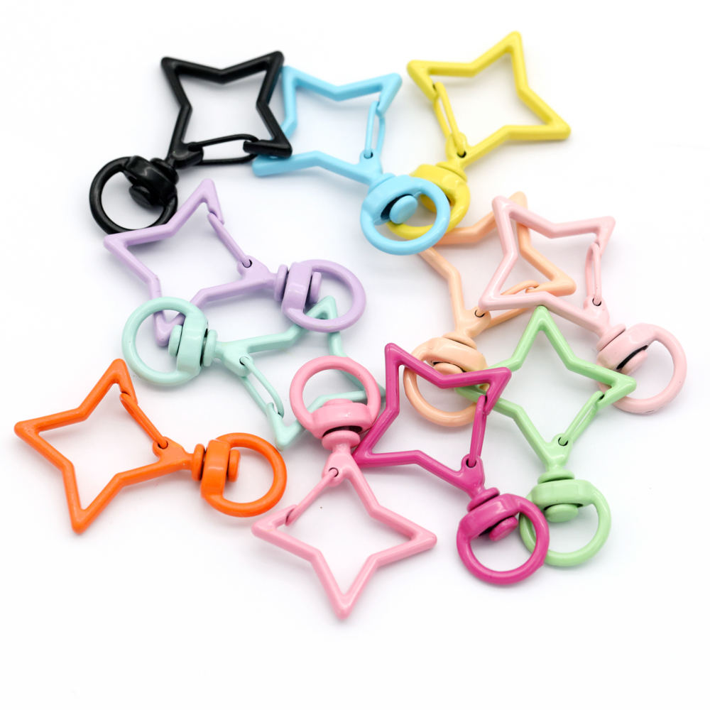5pcs 38x26mm Colorful Star Rho - Jewelry Making Rings avis et prix