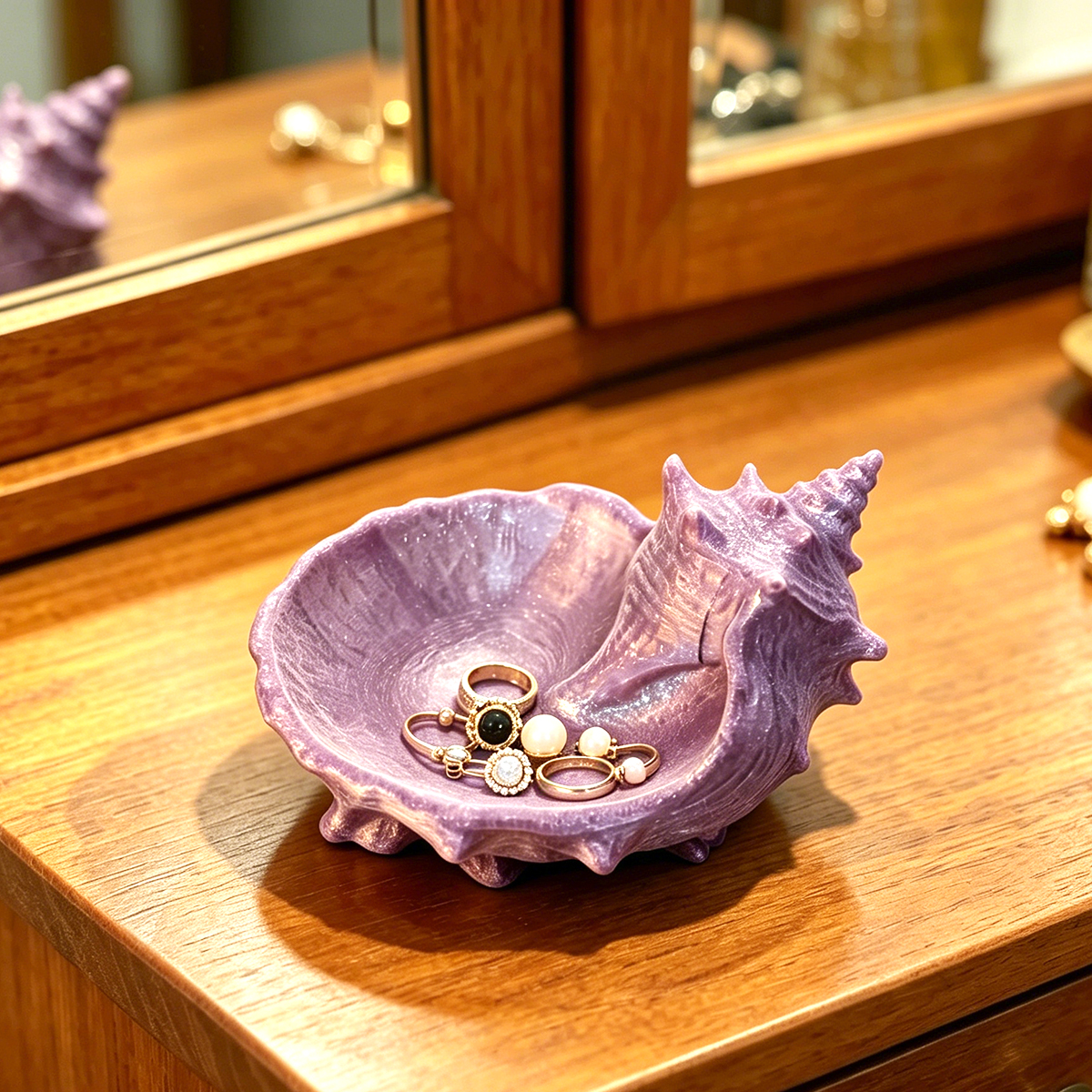 Pearlescent Purple Conch-Shape - Jewelry Making Organizer avis et prix
