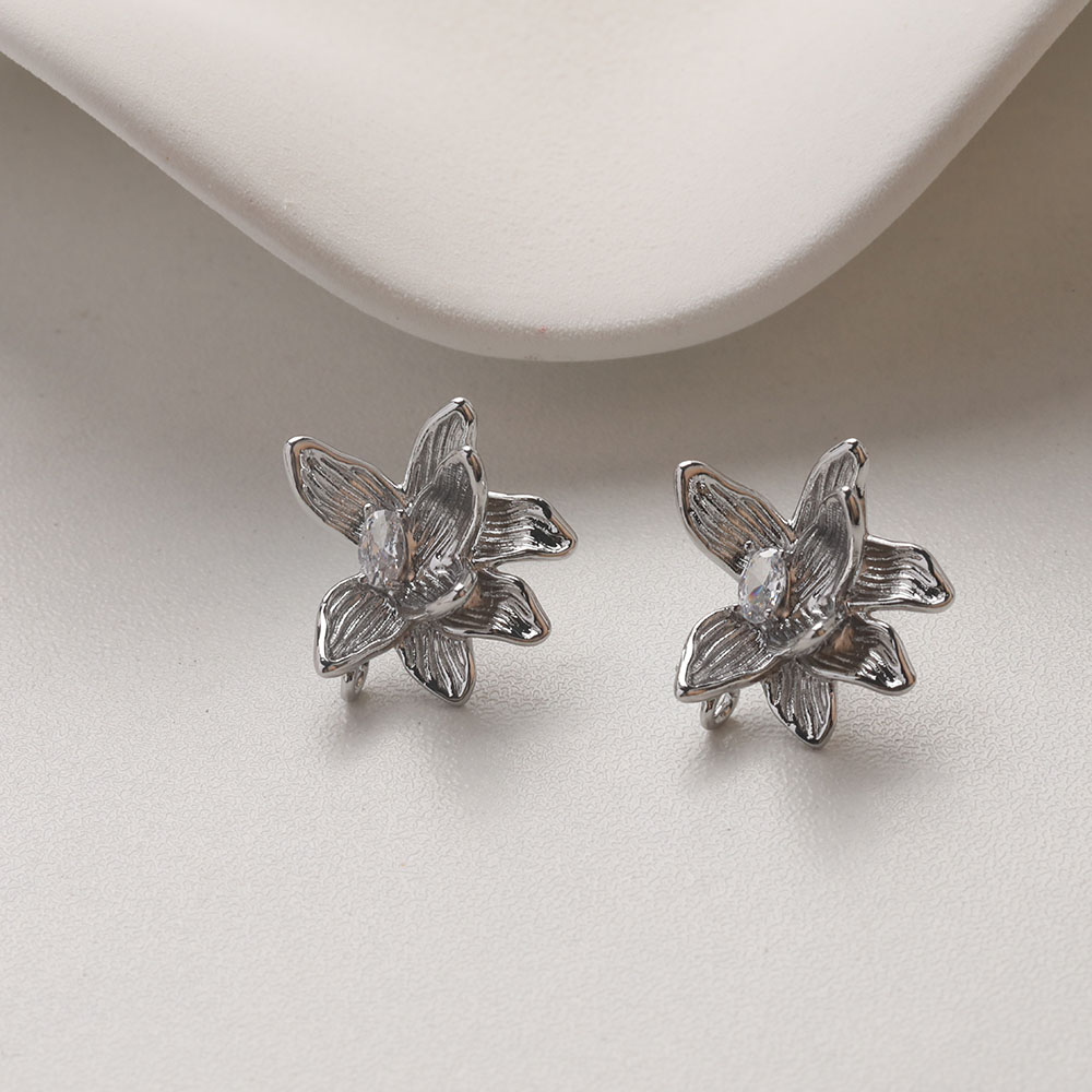 4PCS Dainty Flower Ear Studs E - Jewelry Making Earring Supplies avis et prix