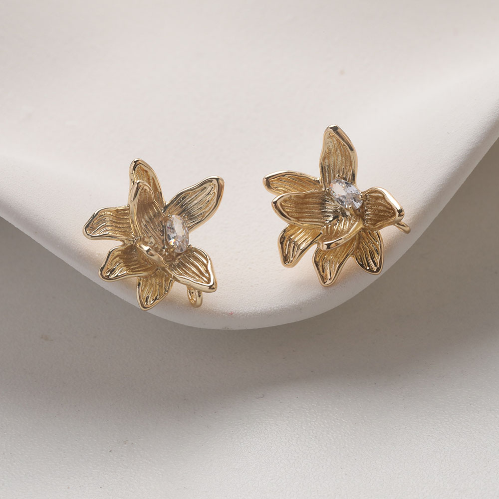 4PCS Dainty Flower Ear Studs E - Jewelry Making Earring Supplies avis et prix
