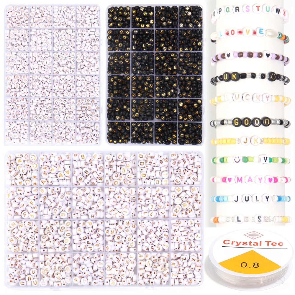1200pcs/box Acrylic Letter Bea - Jewelry Making Organizer avis et prix