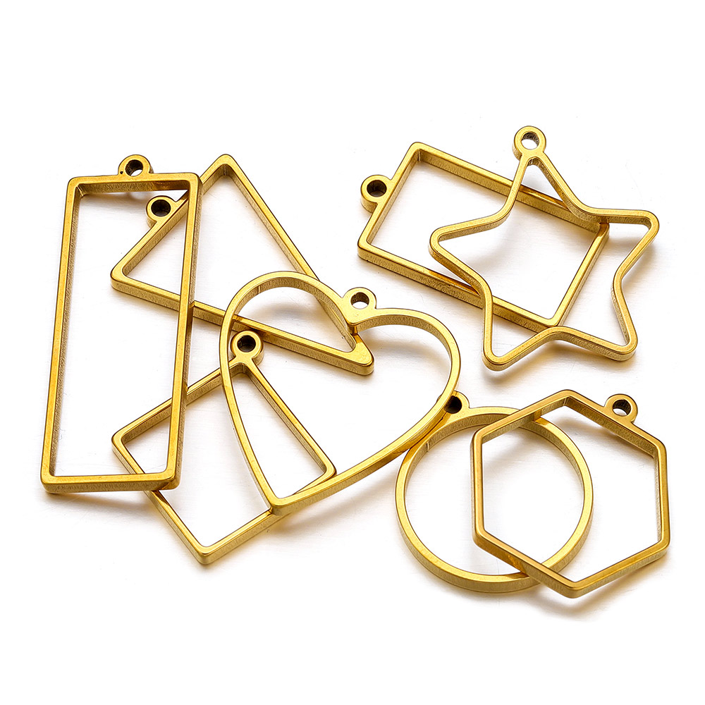 10pcs Stainless Steel Geometri - Jewelry Making With Resin avis et prix