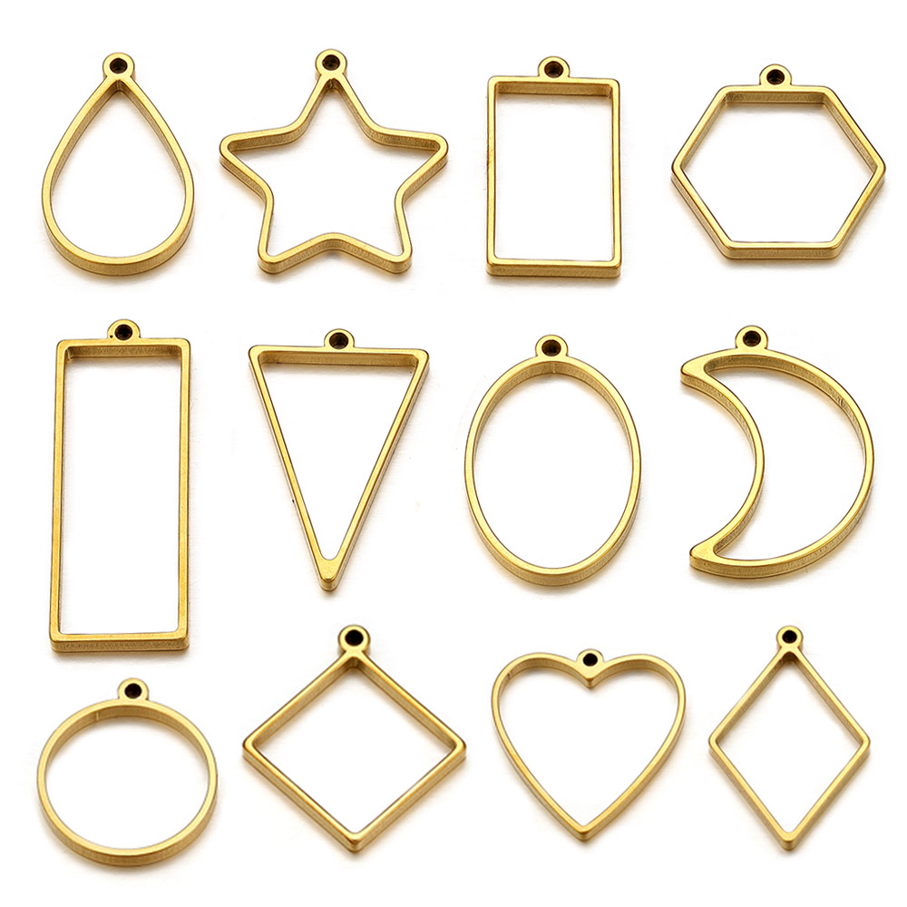10pcs Stainless Steel Geometri - Jewelry Making With Resin avis et prix