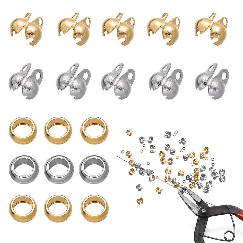 1Set Stainless Steel Crimp Bea - Jewelry Making Earring Supplies avis et prix