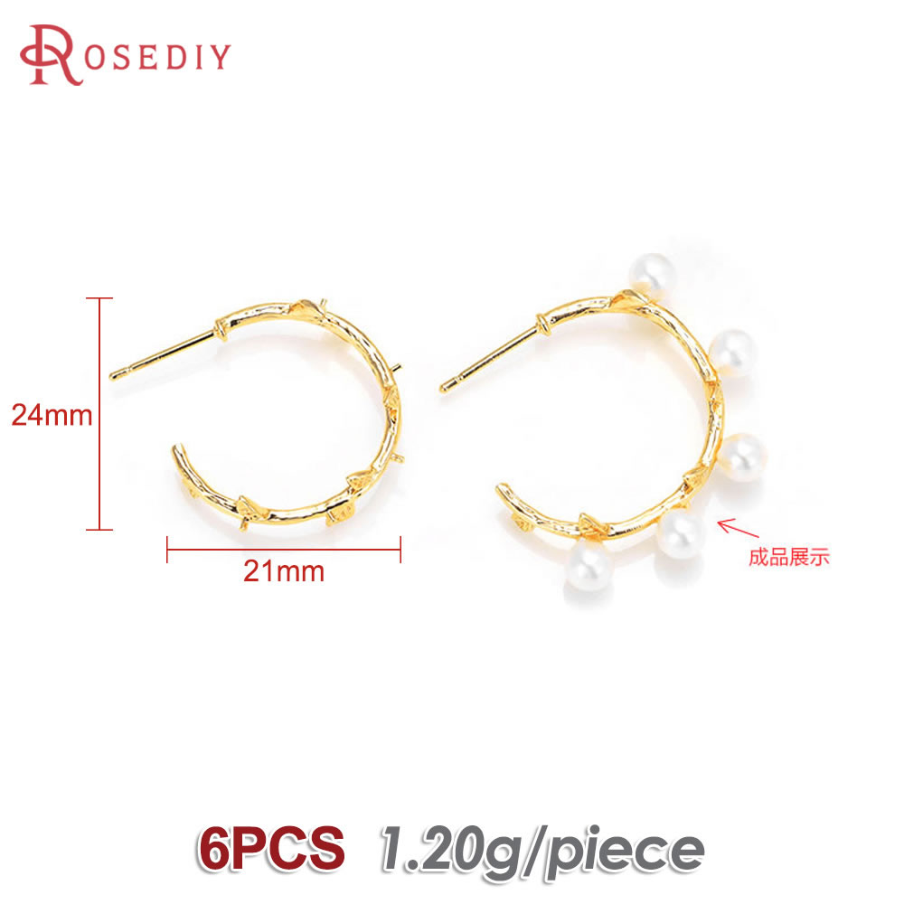 6PCS 18K Gold Color Brass with - Jewelry Making Earring Supplies avis et prix