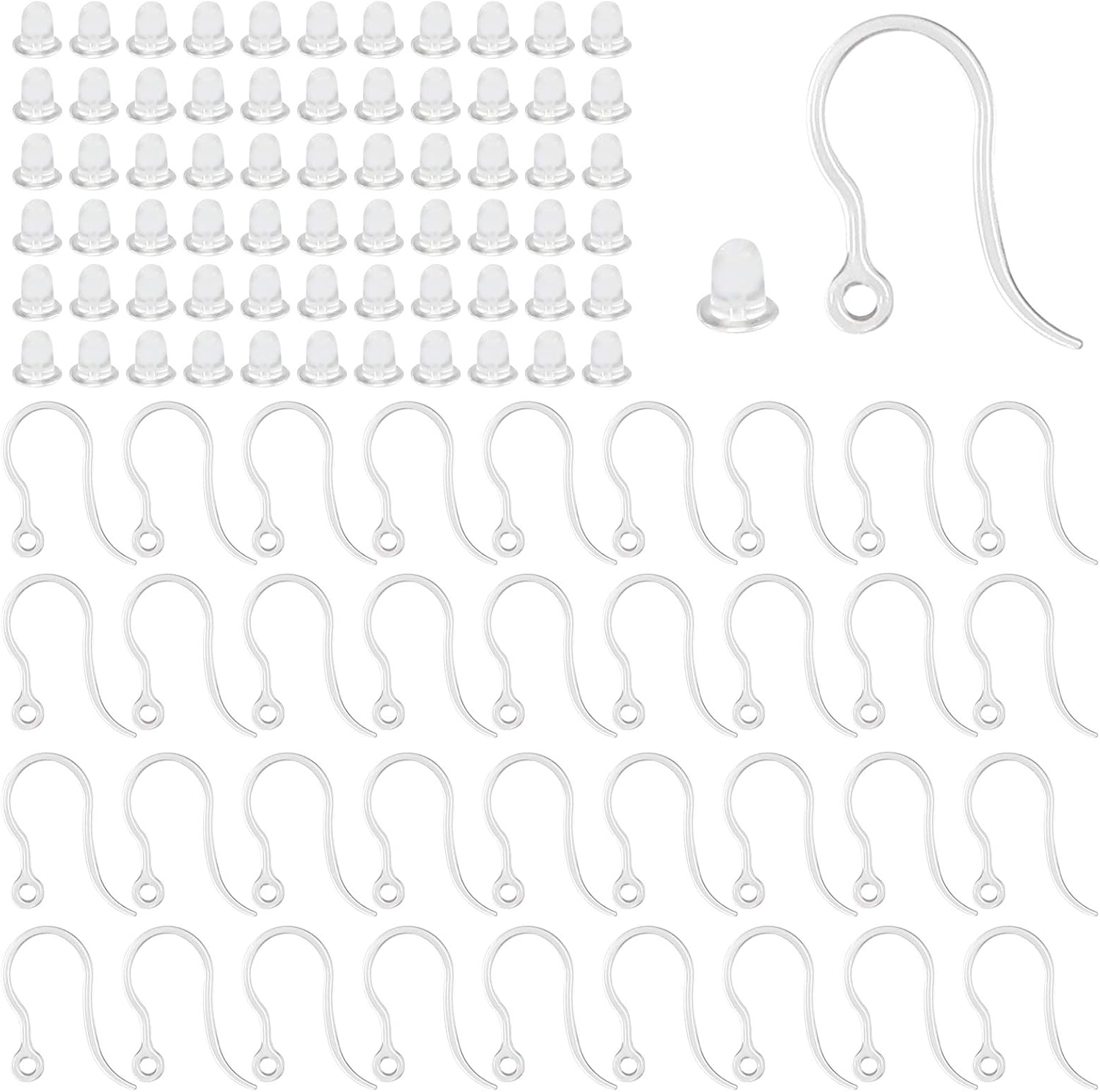 40pcs Clear Plastic Earring Ho - Jewelry Making With Resin avis et prix