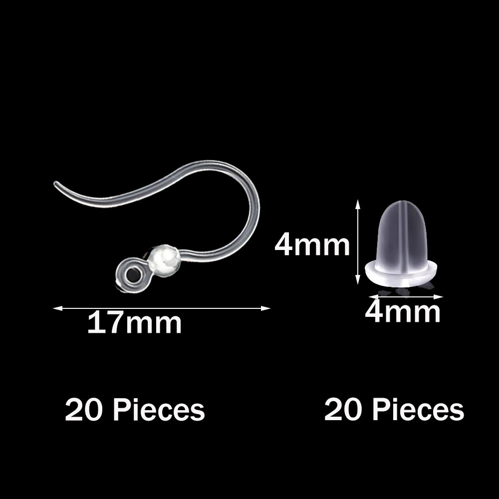 40pcs Clear Plastic Earring Ho - Jewelry Making With Resin avis et prix