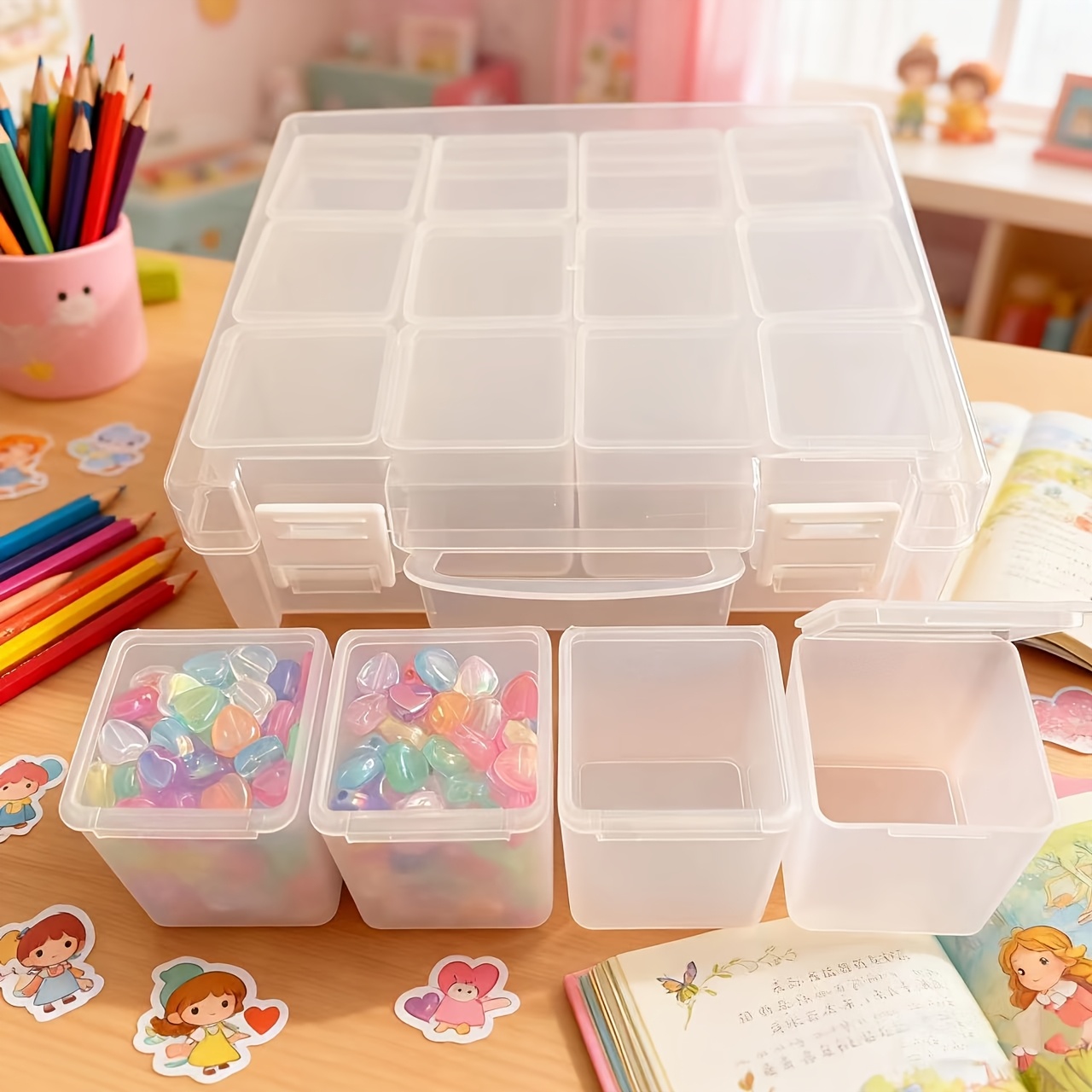 12-Grid Large Capacity Plastic - Jewelry Making Organizer avis et prix