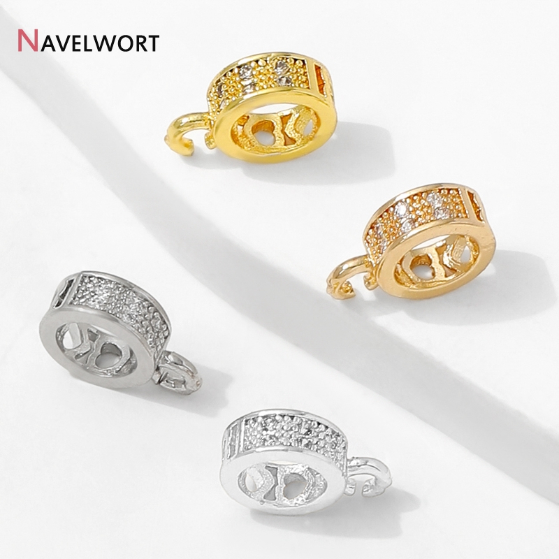 14K Gold Plated Inlaid Zircon  - Jewelry Making Metal avis et prix