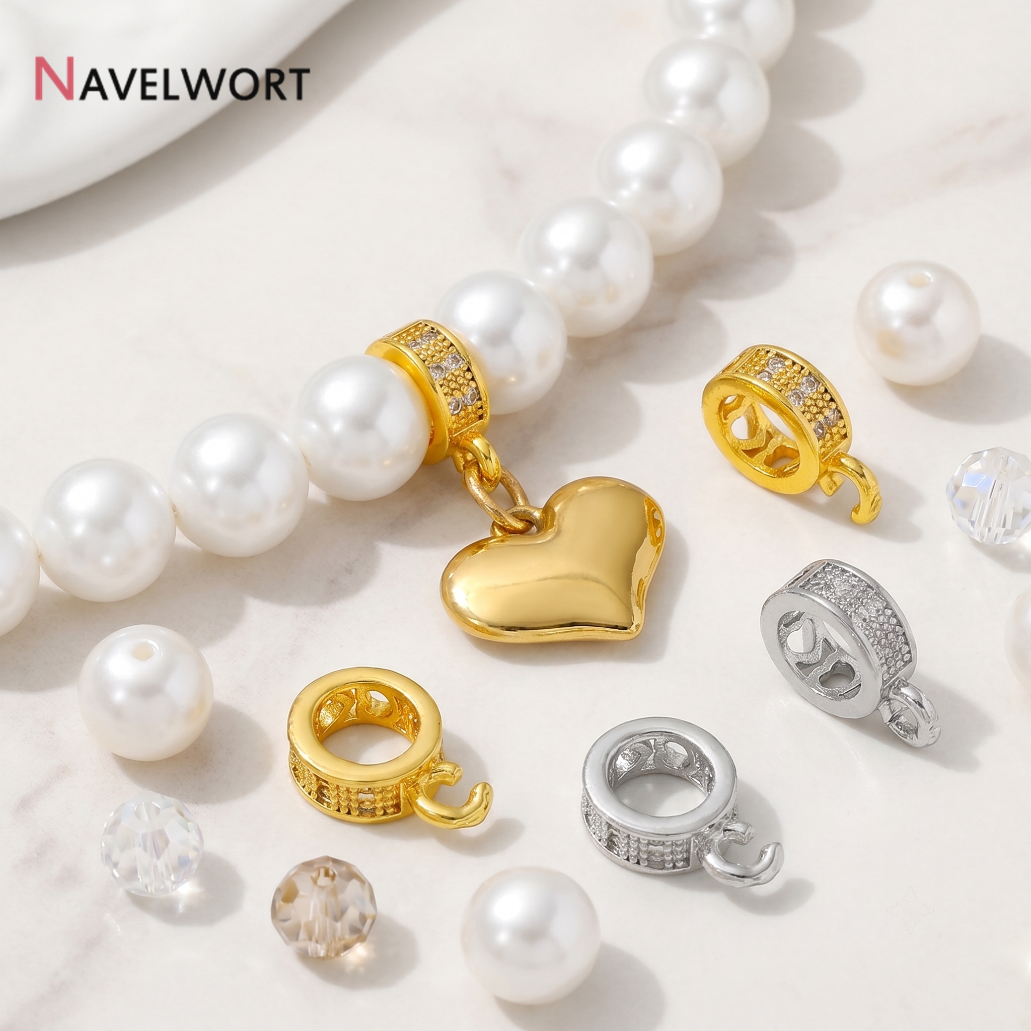 14K Gold Plated Inlaid Zircon  - Jewelry Making Metal avis et prix