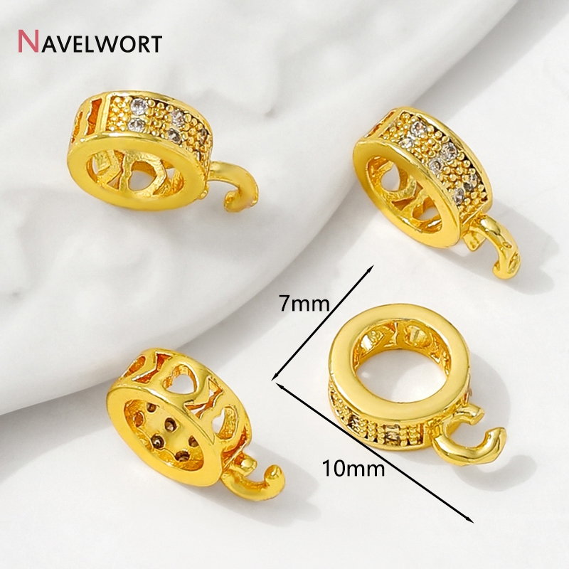 14K Gold Plated Inlaid Zircon  - Jewelry Making Metal avis et prix
