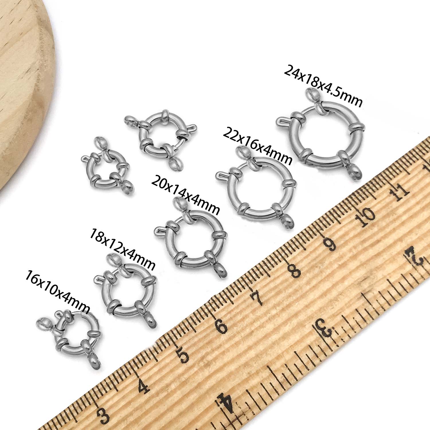 2pcs Stainless Steel Round Cla - Jewelry Making Necklaces avis et prix