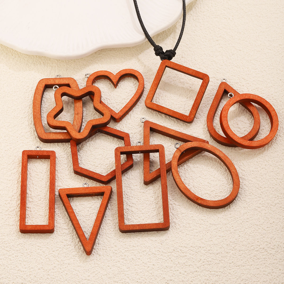 10PCS Triangle Rectangle Wood  - Jewelry Making With Resin avis et prix