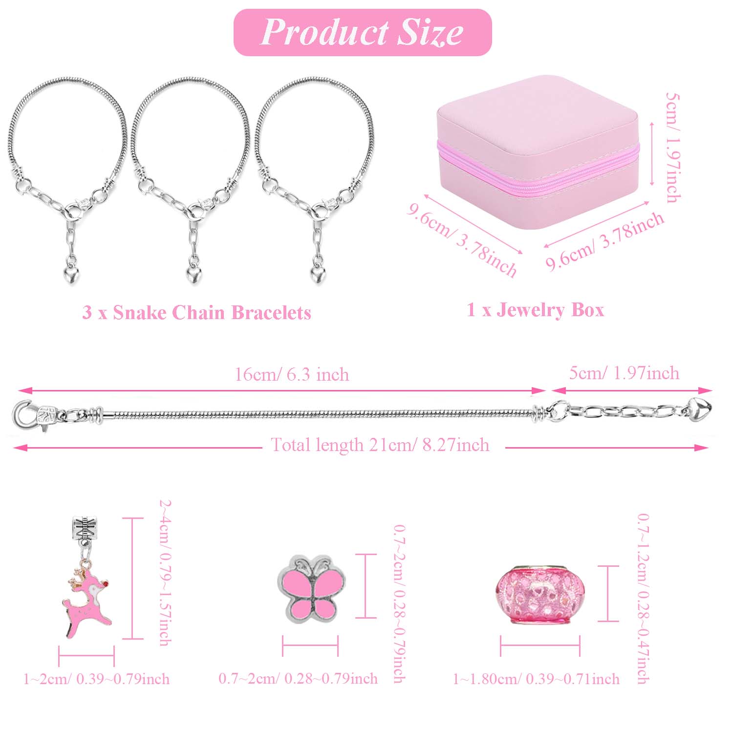 68pcs pink beaded jewelry set, - Jewelry Making Kits For Kids avis et prix