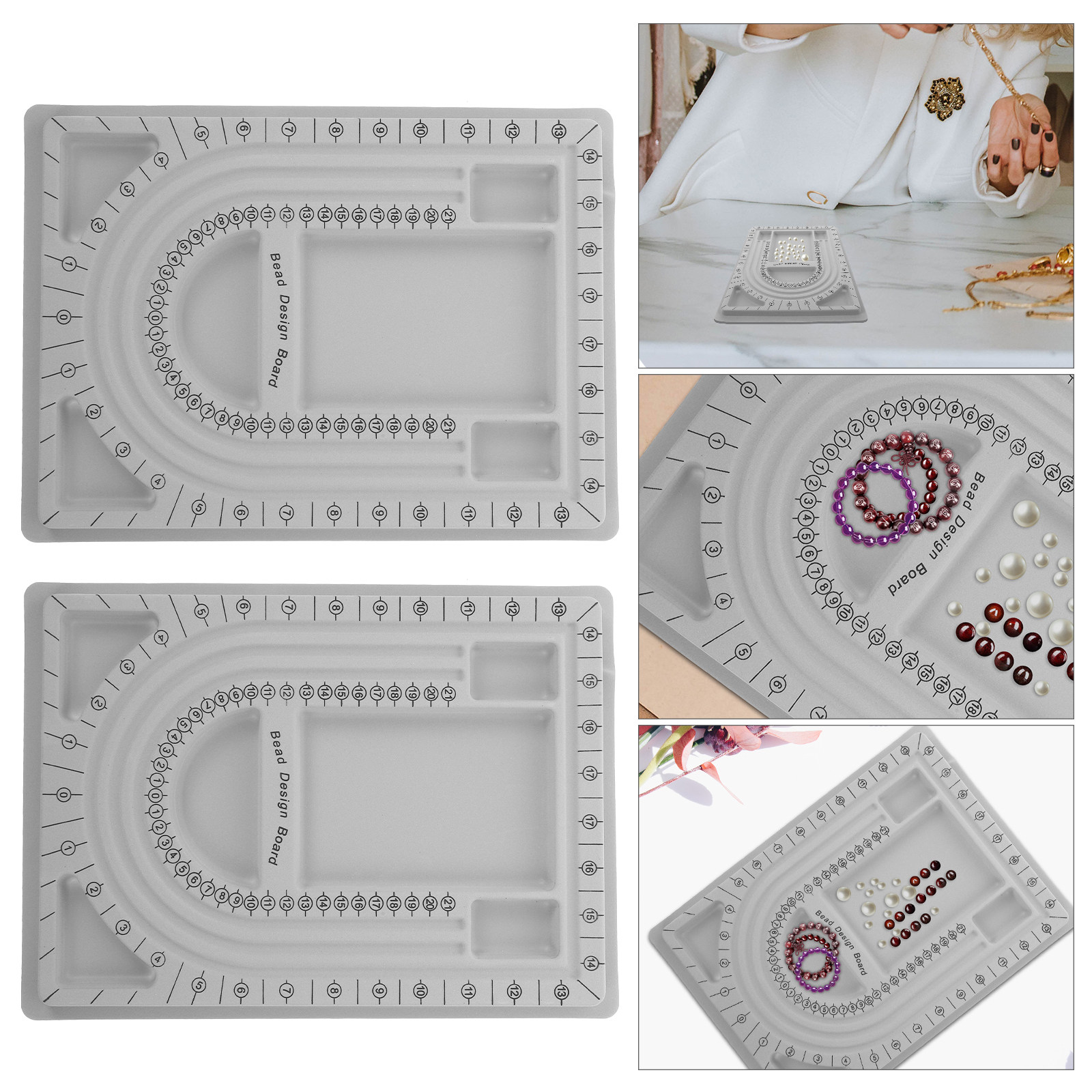 2Pcs Bead Design Board Jewelry - Jewelry Making Organizer avis et prix