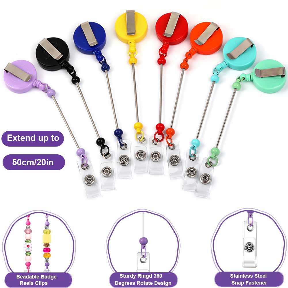 1-3 Pcs Beadable Badge Reels w - Jewelry Making Jewelry avis et prix