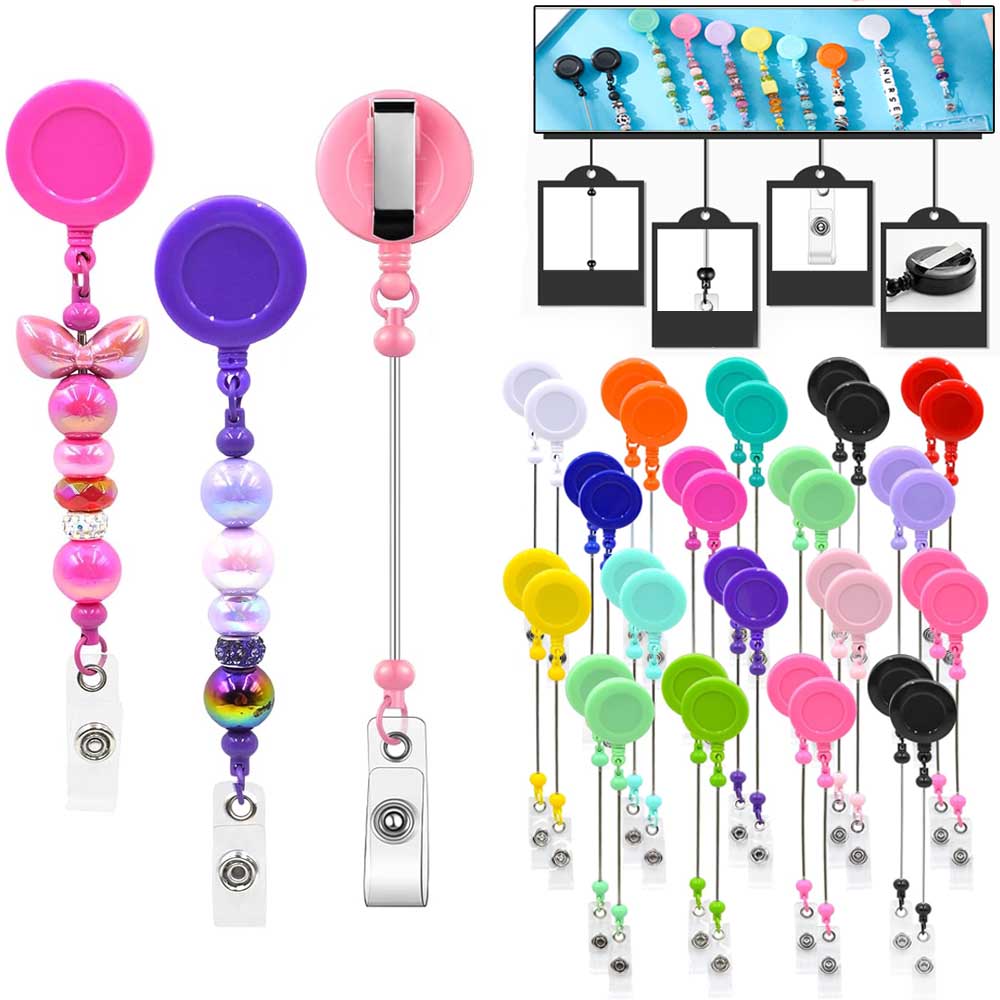 1-3 Pcs Beadable Badge Reels w - Jewelry Making Jewelry avis et prix