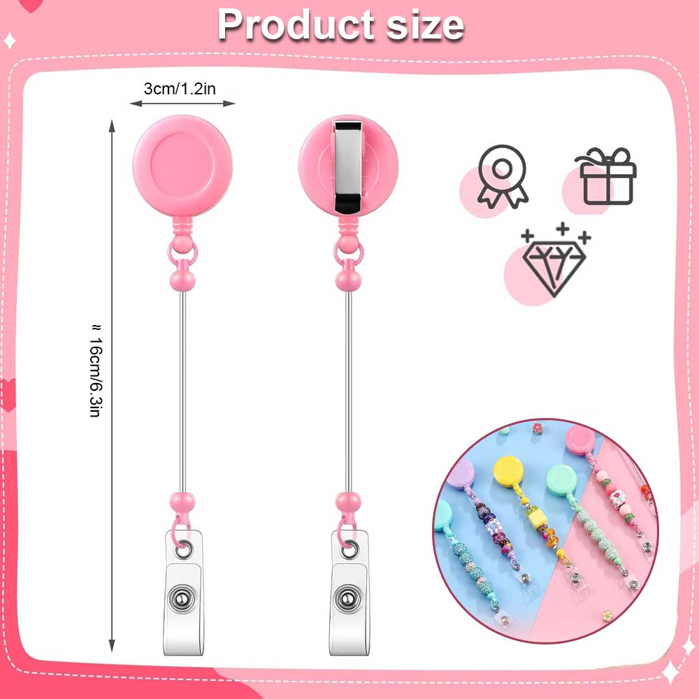 1-3 Pcs Beadable Badge Reels w - Jewelry Making Jewelry avis et prix