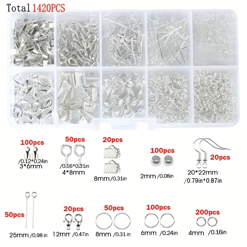 1420pcs 1box Jewelry Findings  - Jewelry Making Rings avis et prix