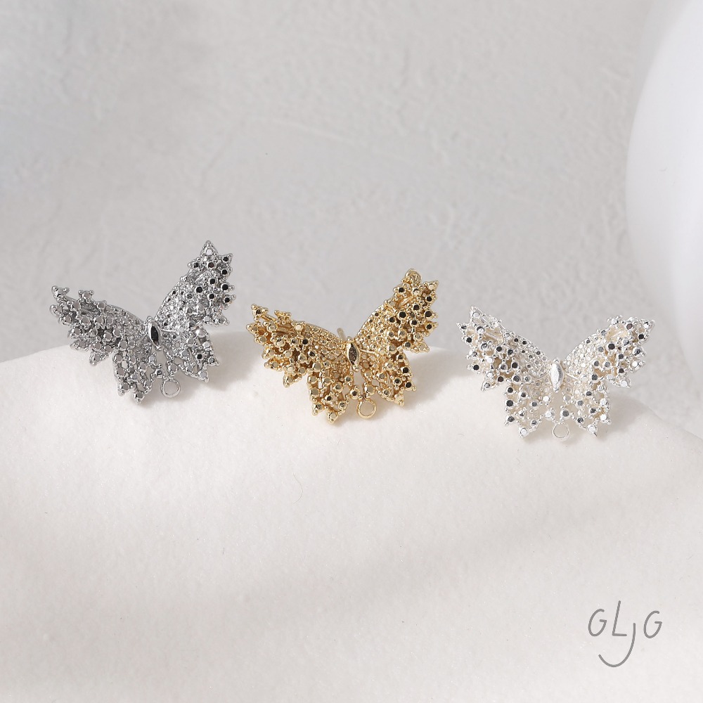 2PCS butterfly Design Ear Stud - Jewelry Making Earring Supplies avis et prix