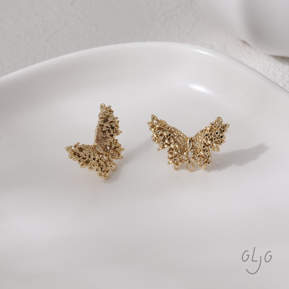 2PCS butterfly Design Ear Stud - Jewelry Making Earring Supplies avis et prix