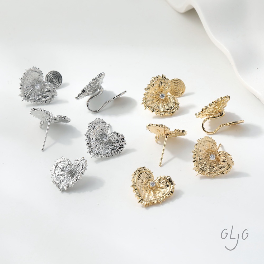 4PCS Heart Charms Stud Earring - Jewelry Making Earring Supplies avis et prix