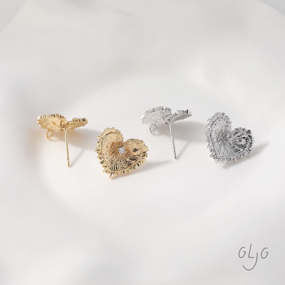 4PCS Heart Charms Stud Earring - Jewelry Making Earring Supplies avis et prix