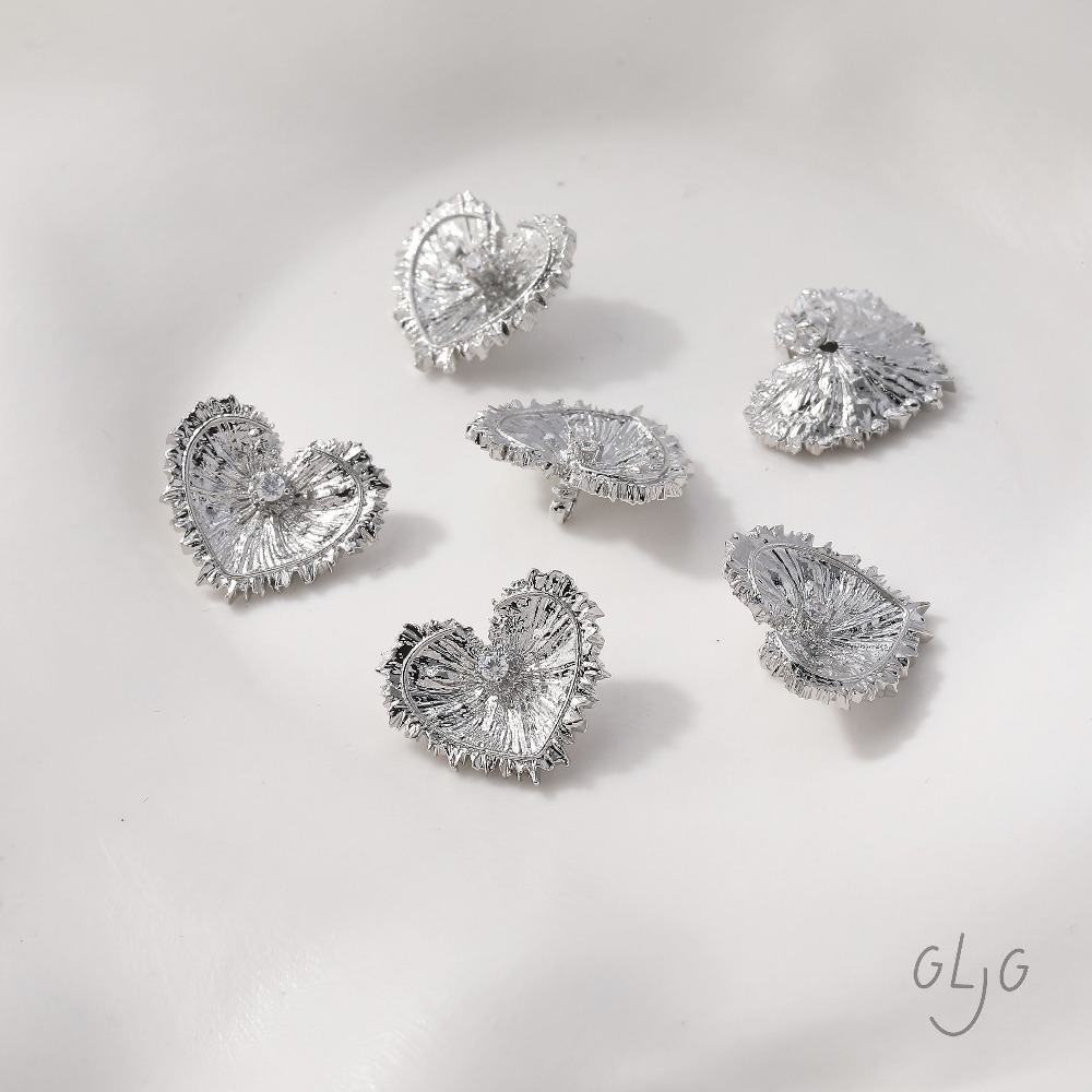 4PCS Heart Charms Stud Earring - Jewelry Making Earring Supplies avis et prix