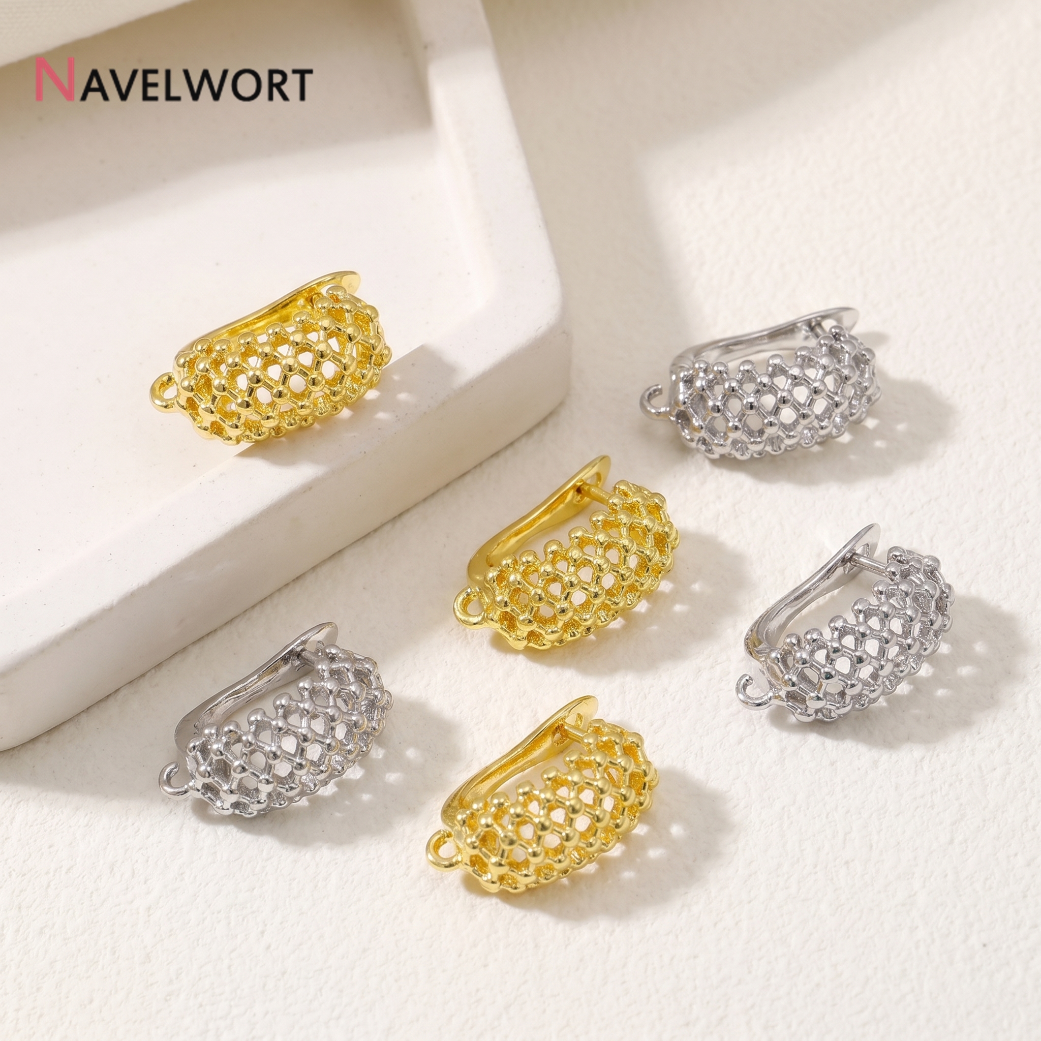 18K Gold Plated Brass  Hollow  - Jewelry Making Metal avis et prix