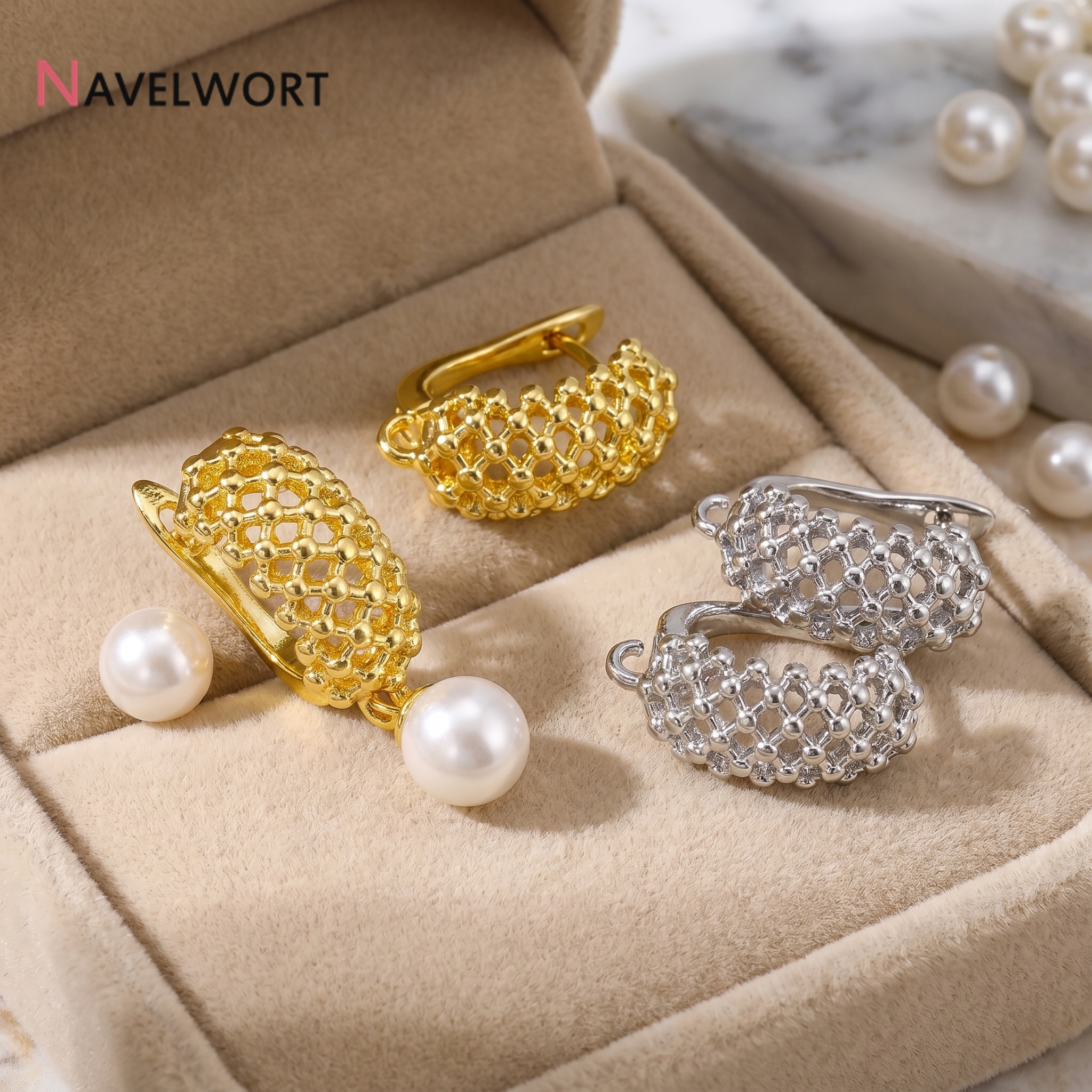 18K Gold Plated Brass  Hollow  - Jewelry Making Metal avis et prix